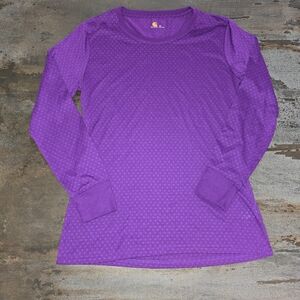Carhartt Women's Vibrant Purple Long Sleeve Tee Size Medium